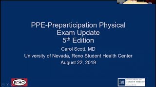 Sports Medicine ECHO Preparticipation Physical Exam Update  82219 [upl. by Zadack]