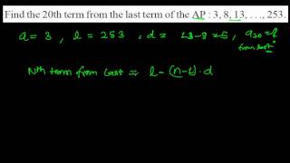 How to find any term from last in a Arithmetic Sequences Arithmetic Progression [upl. by Lajet]