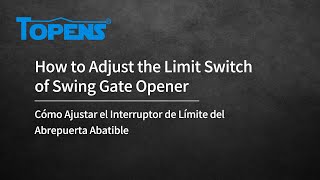 How to Adjust the Limit Switch of Swing Gate Opener [upl. by Annay]