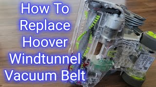 Hoover Windtunnel Air Steerable Vacuum Belt Replacement [upl. by Hgielhsa435]