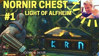 God of War Nornir Alfheim Rune Chest in the Light of Alfheim Temple [upl. by Solakcin]