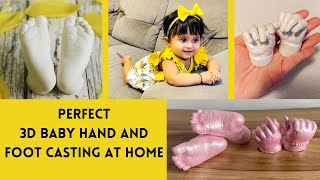 DIY 3D Baby Hand and Foot Casting at Home Making Baby Hand amp Foot impression DiyWithPranali [upl. by Atived]