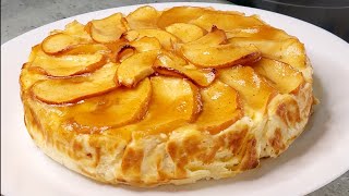 TARTA de MANZANA RICA Y FÁCIL SIN AZÚCAR CON 3 INGREDIENTES RAPIDÍSIMA EN 5 MINUTOS👌SÚPER CREMOSA [upl. by Dyer179]