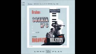 Brahms  Violin sonata n°3  Milstein  Horowitz [upl. by Ariek]