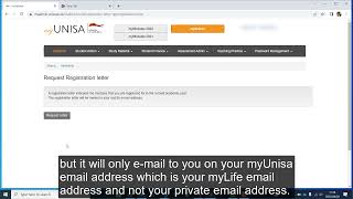 Unisa  How to request a proof of registration letter [upl. by Kelcie439]