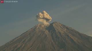 Apr 16 2023 Minor explosion at Semeru Volcano Indonesia [upl. by Cherice502]