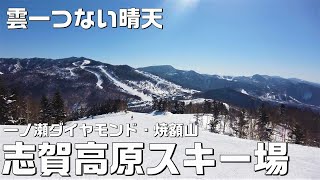 【前編】雲一つない志賀高原スキー場🎿中央エリアの一ノ瀬から焼額山へ！【長野移住／旬旅】 [upl. by Rozanne]