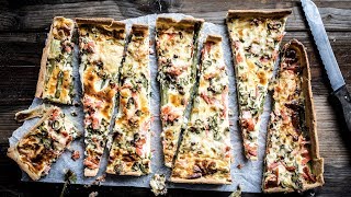 Quiche mit grünem Spargel und Räucherlachs I FOODBOOM [upl. by Nicolle]