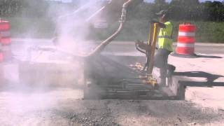 Easily Reposition an Equipment Mounted Concrete Dowel Drill [upl. by Askwith]