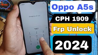 Oppo A5s CPH 1909 Frp Unlock Frp Bypass 2024 [upl. by Latea]