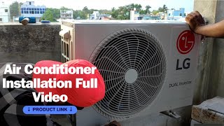 AC INSTALLATION GUIDE 2024 in Hindi  LG Split AC 15 Ton Dual Inverter 6 in 1 convertible [upl. by Eeleak816]