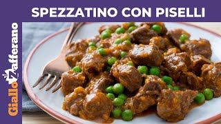 SPEZZATINO CON PISELLI  Ricetta facile [upl. by Kahl]