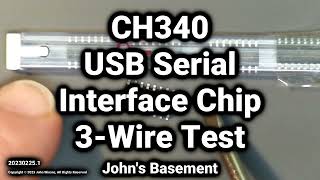 CH340C USB Serial Adapter 3Wire Breadboard Test [upl. by Laughlin]