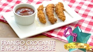 Como fazer tirinhas de frango super crocantes  molho Barbecue simples  Segredinhos 90 [upl. by Elo]