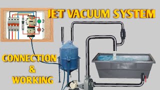 jet vacuum system working vacuum jet vacuum pump connection vacuumpump electricalteluguvideos [upl. by Coffeng]