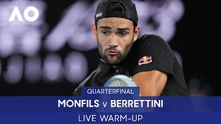 LIVE Monfils v Berrettini WarmUp Rod Laver Arena  Australian Open 2022 [upl. by Gurtner]