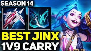 RANK 1 BEST JINX IN THE WORLD 1V9 CARRY GAMEPLAY  Season 14 League of Legends [upl. by Galer]