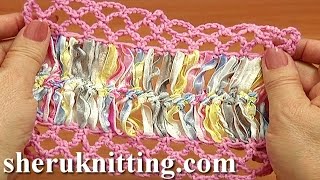 Crochet Mesh On Basic Strip Tutorial 33 Hairpin Crochet [upl. by Windzer493]