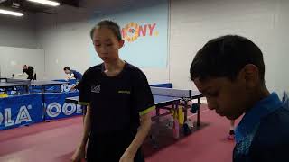 Elite TTC Goldenway Individual League  Div A  Wendy Liu 869 vs Henry Li 806  30 [upl. by Hnilym]