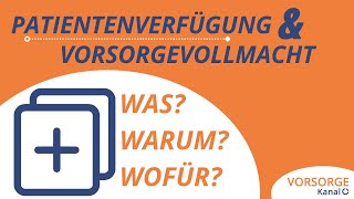 Patientenverfügung amp Vorsorgevollmacht  Das solltest du wissen [upl. by Ahsakal303]