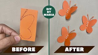 How To Make Paper Butterfly  Easy Butterfly Making With Paper  Butterfly Craft Ideas  butterfly [upl. by Queena]