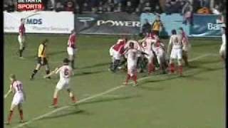 Ulster v Llanelli Scarlets 270106 The Red Card Incident [upl. by Eltsyrc]