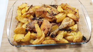 Pollo arrosto al forno con patate [upl. by Quillan470]