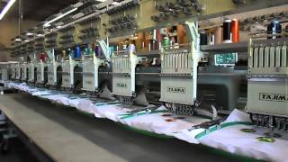 TAJIMA TMEHC912 Embroidery Machine Máquina bordadora ventastewhcom [upl. by Lyj103]