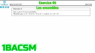 Exercice 6  Montrer que ABD  Cours Les ensembles  1BACSM  Maths [upl. by Llerahs]