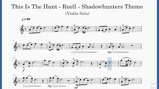 This Is The Hunt  Ruelle Violin Sheet Music  PDF [upl. by Gilli880]