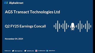 AGS Transact Technologies Ltd Q2 FY202425 Earnings Conference Call [upl. by Marchelle]