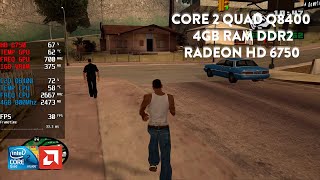 Grand Theft Auto San Andreas  Core 2 Quad Q8400  4GB DDR2  HD 6750 [upl. by Dry458]