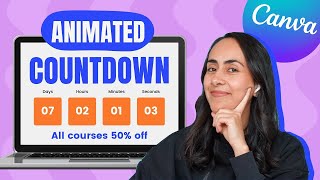 How to create a COUNTDOWN Timer⏱ EASY Canva FREEPRO Tutorial [upl. by Eisserc]