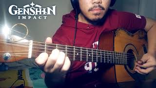 Genshin Impact  Springvale Theme Acoustic Guitar Cover Yamaha FX310 [upl. by Ever739]