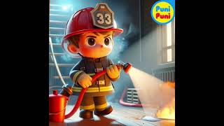 Los BOMBEROS Canción infantil para niños 🔥🚒 Puni Puni [upl. by Irb]