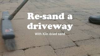 Resand a block paved driveway with kiln dried sand [upl. by Higinbotham]