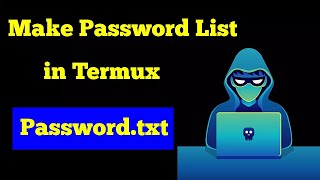 how to make a wordlist in termux [upl. by Anstice]