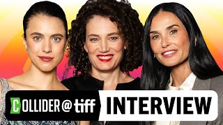 The Substance Interview Demi Moore Margaret Qualley amp Coralie Fargeat [upl. by Karel433]