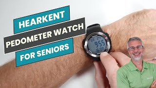 Simple Waterproof Pedometer Watch for Seniors The Hearkent Review [upl. by Barhos]