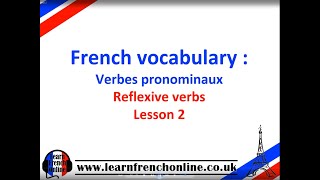 reflexive verbs  lesson 2 [upl. by Oicanata642]