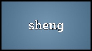 Sheng Meaning [upl. by Drugge]