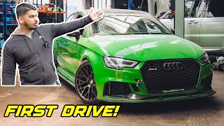 NAMZ IS BACK FIRST DRIVE IN THE AUDI RS3 AFTER REBUILD [upl. by Htes]