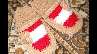 Тапочки крючком  Crochet sneaker  1 часть  вязание подошвы [upl. by Dnomar531]