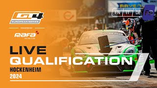 LIVE I Qualification I Hockenheim I GT4 European Series Powered by RAFA Racing Club 2024 Francais [upl. by Tullusus964]