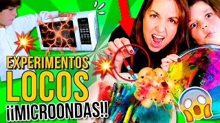 🔥 ¡4 EXPERIMENTOS LOCOS con MICROONDAS ¿Qué pasa si metemos CDs Barbies Jabón o Chips [upl. by Ahsinel]