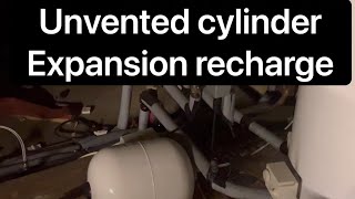 Unvented cylinder expansion vessel recharge [upl. by Coit]