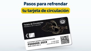 Tutorial para refrendar tarjeta de circulación en línea en El Salvador [upl. by Edac]