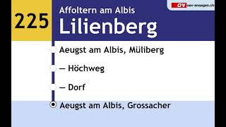 PostAuto Ansagen  225  Affoltern am Albis – Aeugst am Albis Grossacher [upl. by Genevieve467]