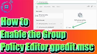 How to Enable the Group Policy Editor gpeditmsc in Windows 10 amp 11 Tutorial [upl. by Anilam472]