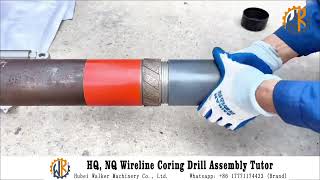 HQ NQ Wireline Coring Drill Assembly TutorialHow to Assemble a Complete HQ Wireline Coring Tool [upl. by Bridgid]